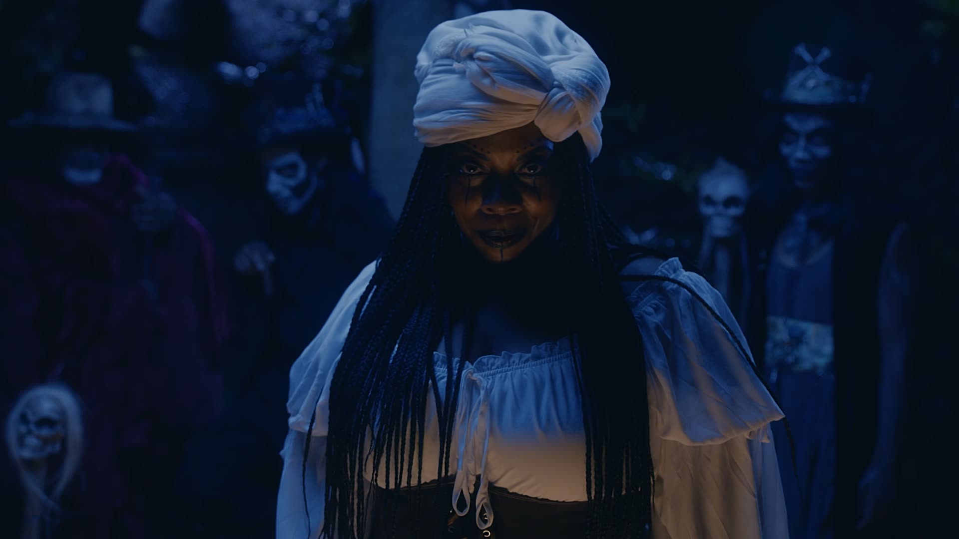 Marie Laveau before the spirits of the cemetery — Voodoo: Bayou's Edge at Knott's Scary Farm